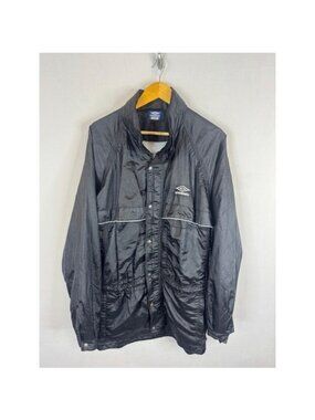 Vintage Umbro Windbreaker Jacket Black 90s Y2K Oversized Mesh Lined Mens Large